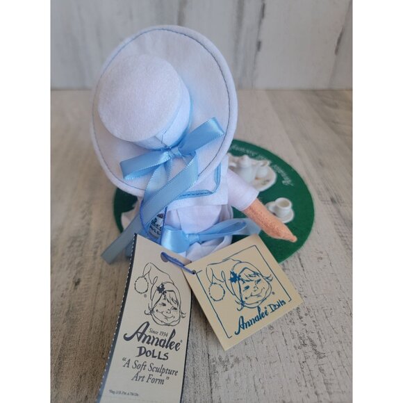 Annalee doll Society tea time 1998 logo kid plush felt - Picture 8 of 10